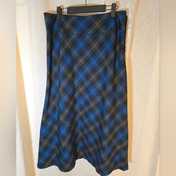 Covington Dresses & Skirts - Covington Blue and Black Checkered A-Line Skirt